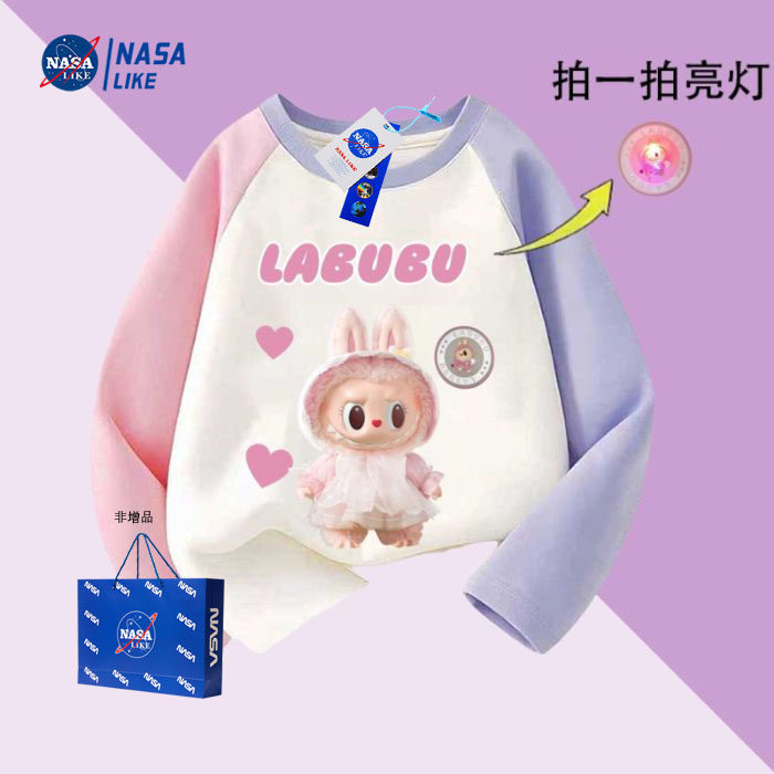 NASA女童labubu拉布布T恤