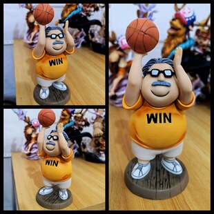 动漫 灌篮高手 真香社 安西教练 投篮场景 Q版 模型 袋装手办