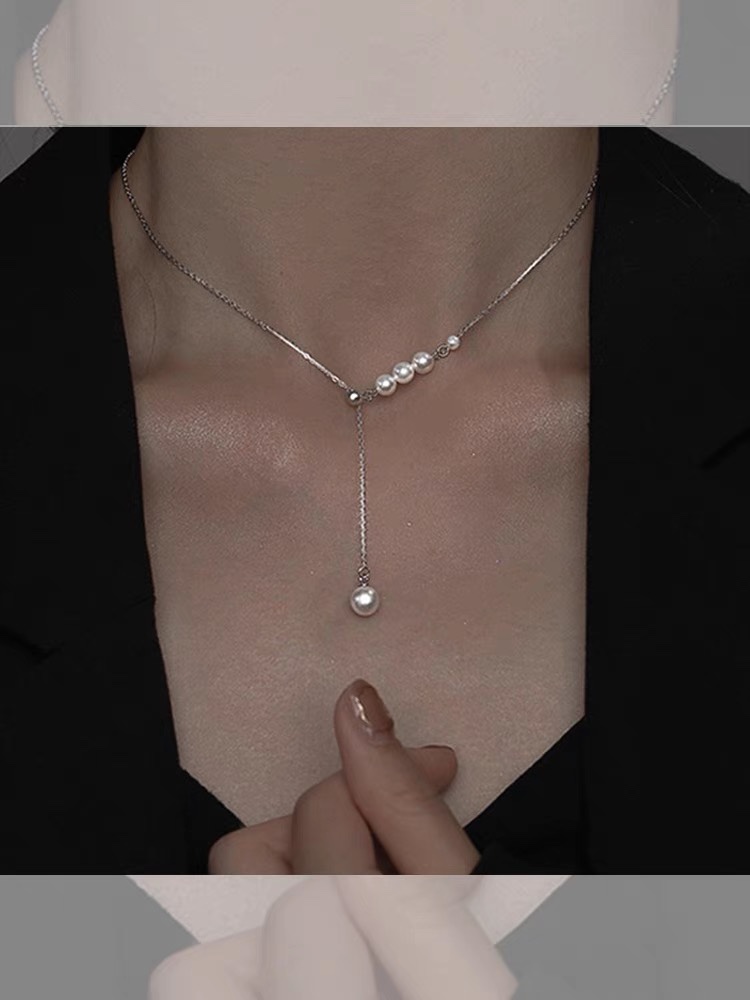 新加坡【frica梵罗珂】纯银天然淡水珍珠项链女法式轻奢高级