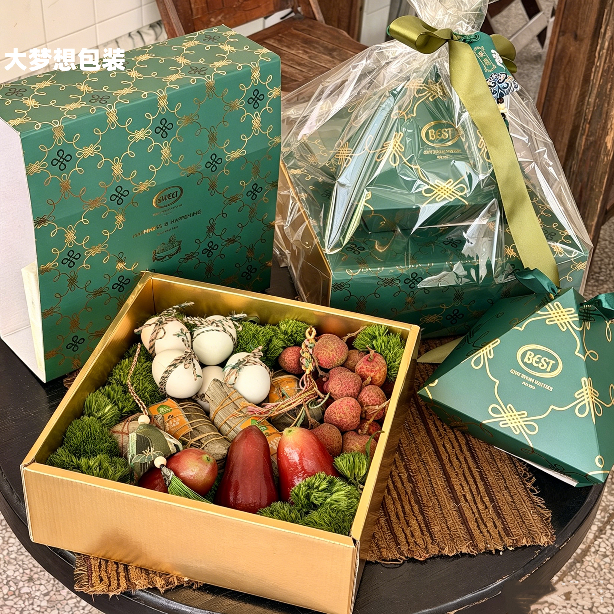 端午节新款粽子包装盒高档礼品包装手提精品盒空盒水果通用包装盒