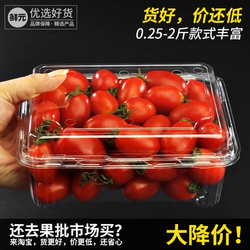 一斤装水果包装盒 一次性水果盒子 草莓盒 透明塑料500克樱桃盒
