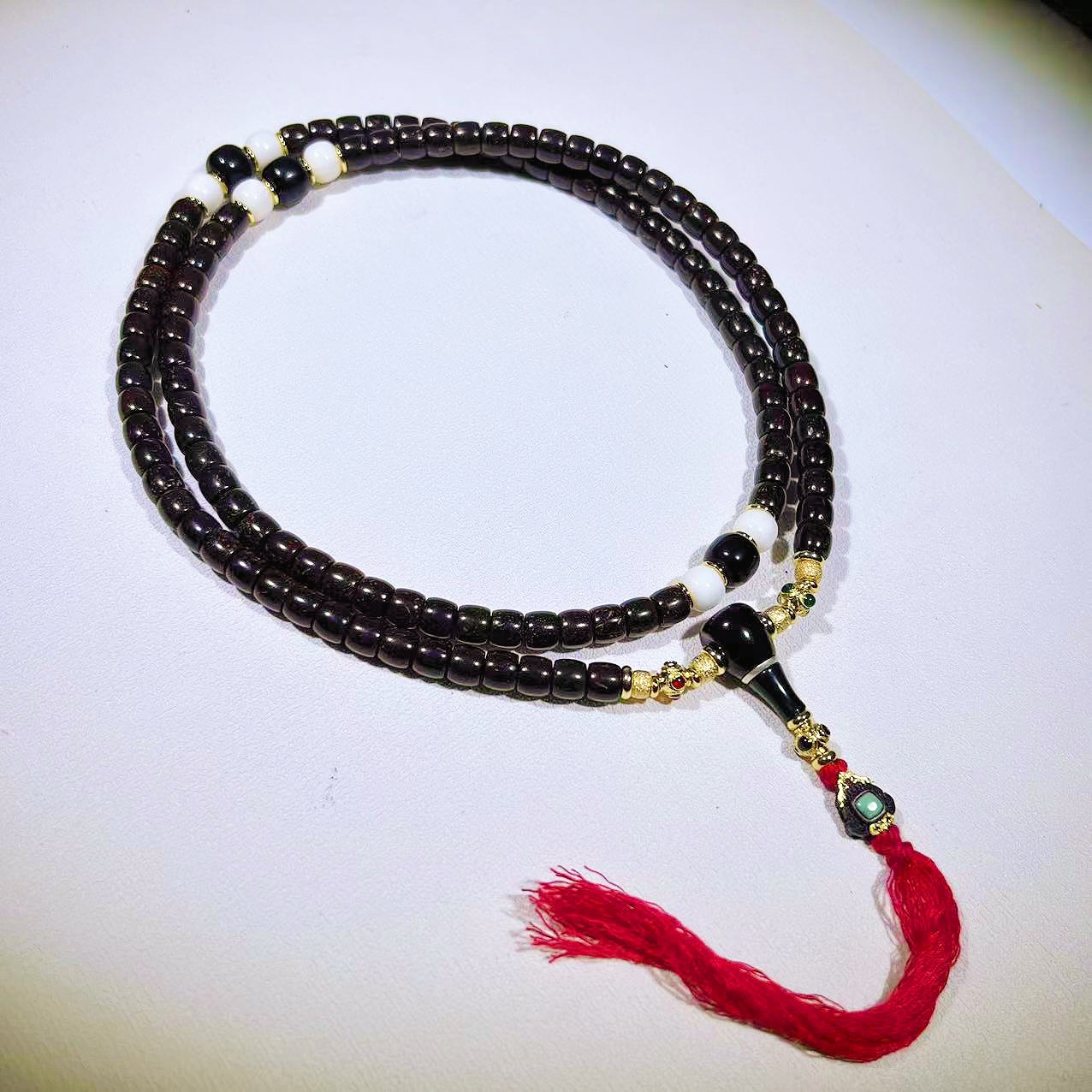 椰蒂108脖挂项链，配黑武士套装，文玩配饰，尺寸7×6mm左右