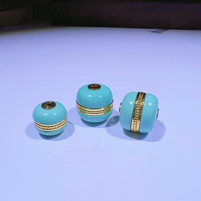 蒙料绿松石汉堡珠顶珠腰珠，文玩配饰，百香星月佛手金刚猴头核尖
