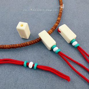 长方印章一字三通佛头diy文玩配饰密胺麻将平替猛犸鹿角百香星月