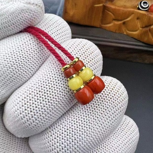 原矿南红蜜蜡文玩弟子珠文玩配饰百香星月佛手金刚猴头核尖弟子珠