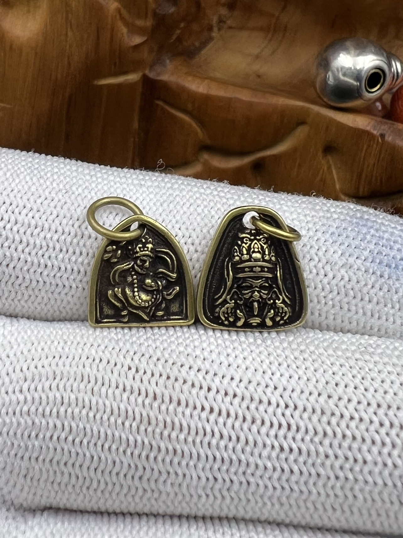 纯铜扎基拉姆大黑天侧挂吊坠，文玩配饰，百香星月菩提佛手金刚