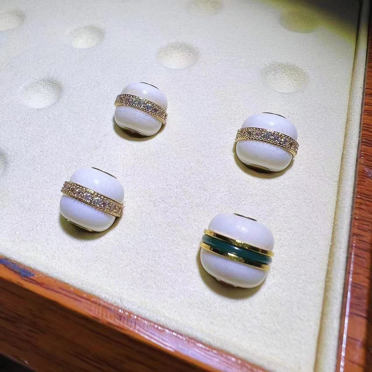 天然猛犸牙长毛精工汉堡珠顶珠腰珠diy文玩配饰百香星月佛手金刚