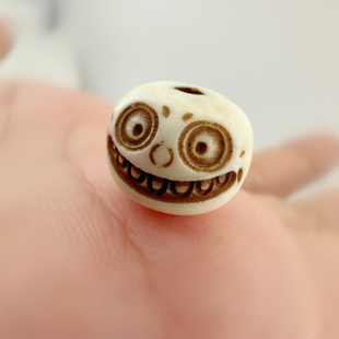 老驼骨尸陀林欢喜之王笑脸小丑老型墩子顶珠腰珠文玩配饰星月菩提