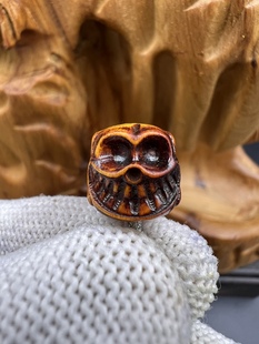 老驼骨尸陀林欢喜之王顶珠腰珠,文玩配饰,百香星月佛手金刚猴头