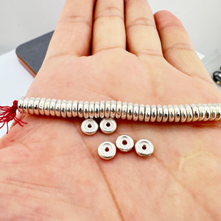 925银凹槽车轮隔片diy文玩配饰百香星月佛手金刚猴头核尖橄榄核