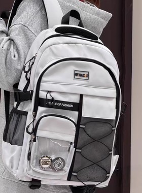 法国Cavi KIong潮牌复古初中生护脊中学生书包高中女大容量双肩包