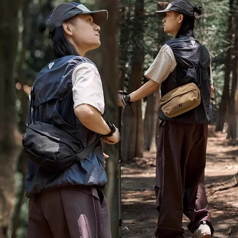 法国Cavi KIong男士斜挎包单肩胸包骑行邮差小包外出便携包通勤包