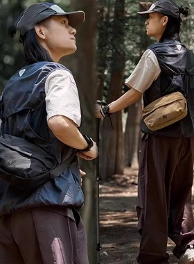 法国Cavi KIong男士斜挎包单肩胸包骑行邮差小包外出便携包通勤包