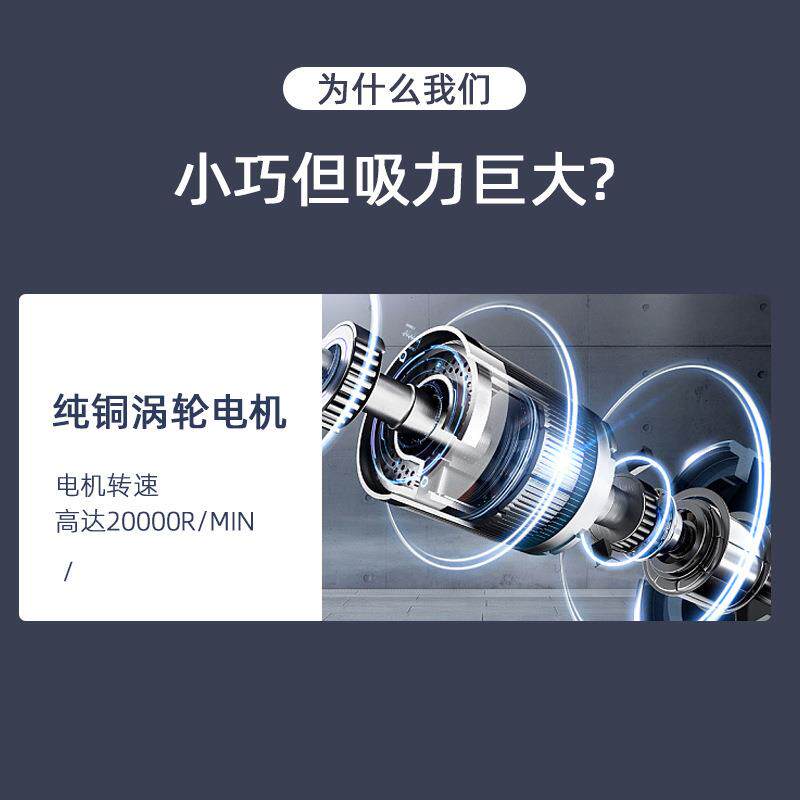 新款直销跨境120w大功率小型车用吸尘器 无线手持便携式车载吸尘