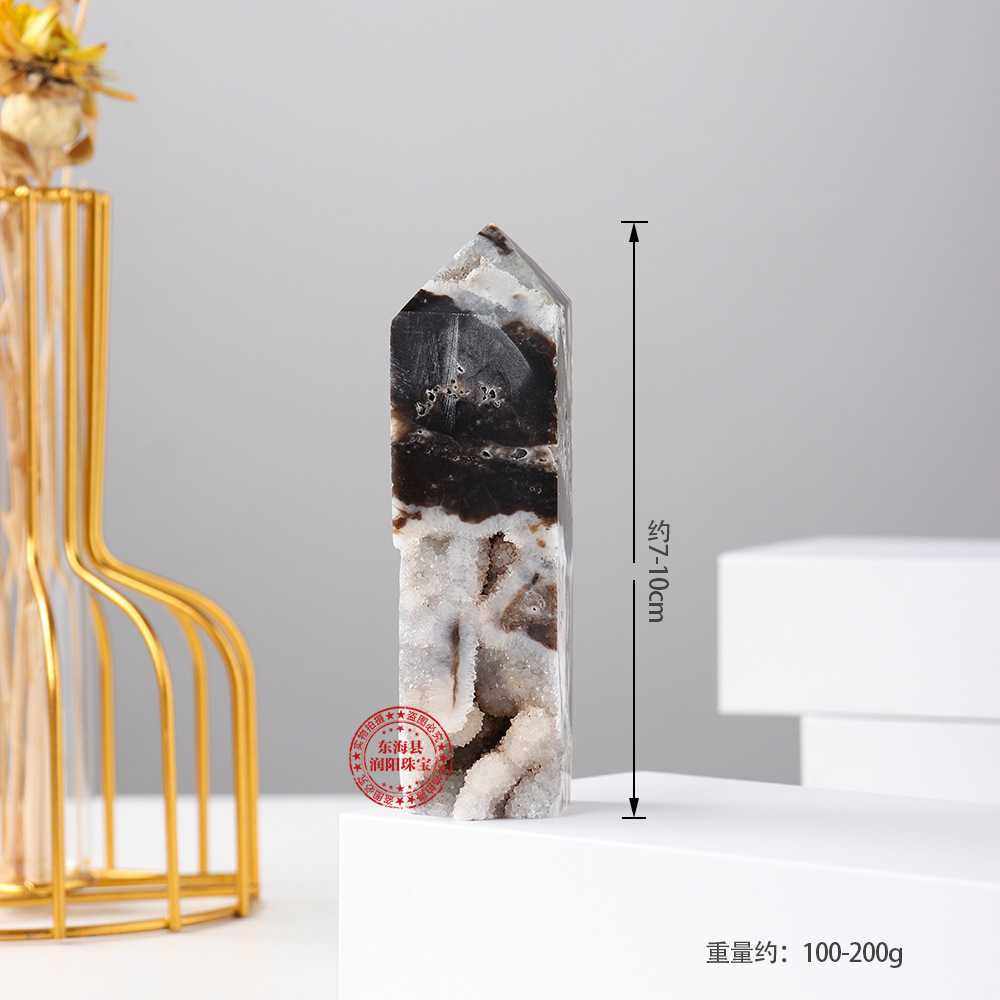 新款直销天然水晶矿石闪锌矿手工抛光四棱单尖柱天然矿洞水晶摆件,饰品/流行首饰/时尚饰品新,奇石,淘宝优惠券,粉丝福利购,淘宝优惠卷