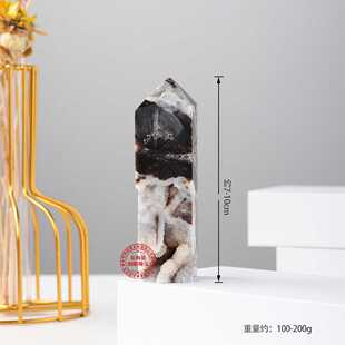 新款直销天然水晶矿石闪锌矿手工抛光四棱单尖柱天然矿洞水晶摆件