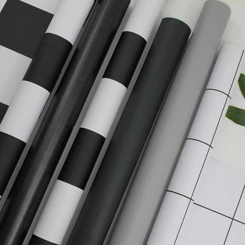 新款直销自粘PVC防水黑白条纹墙纸格子卧室餐馆奶茶店咖啡厅商铺,家居饰品,软装墙贴,淘宝优惠券,粉丝福利购,淘宝优惠卷
