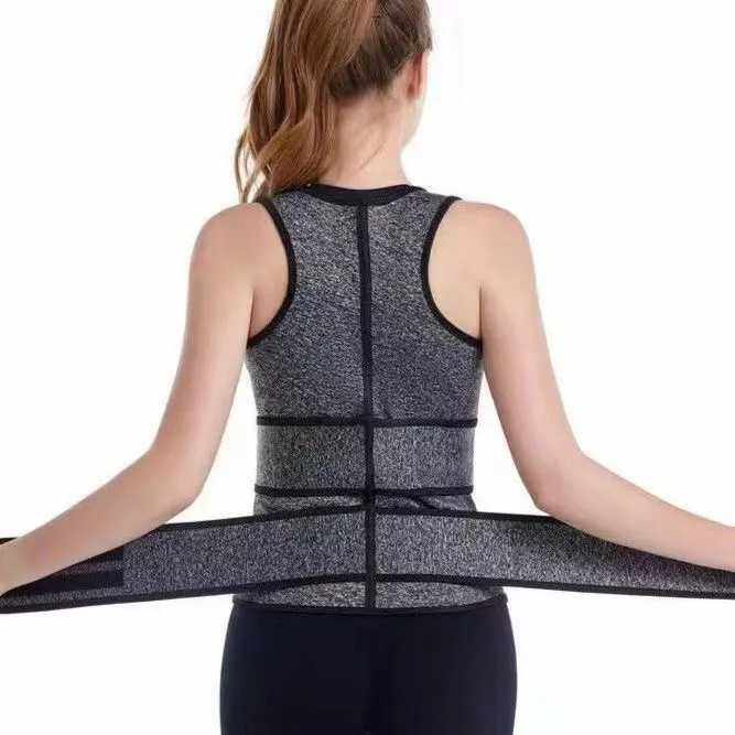 新款直销塑身衣亚马逊女士运动美体拉链双腰带束腰收腹背心爆汗健,运动/瑜伽/健身/球迷用品,运动护腰,淘宝优惠券,粉丝福利购,淘宝优惠卷