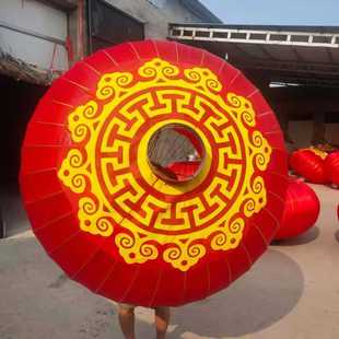 新款直销铁口大红灯笼户外广告印字大灯笼印刷 绸布灯笼 防水国庆