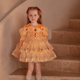 女童甜系贝尔洛丽塔连衣裙儿童走秀茶会生日华丽公主黄色礼服裙子