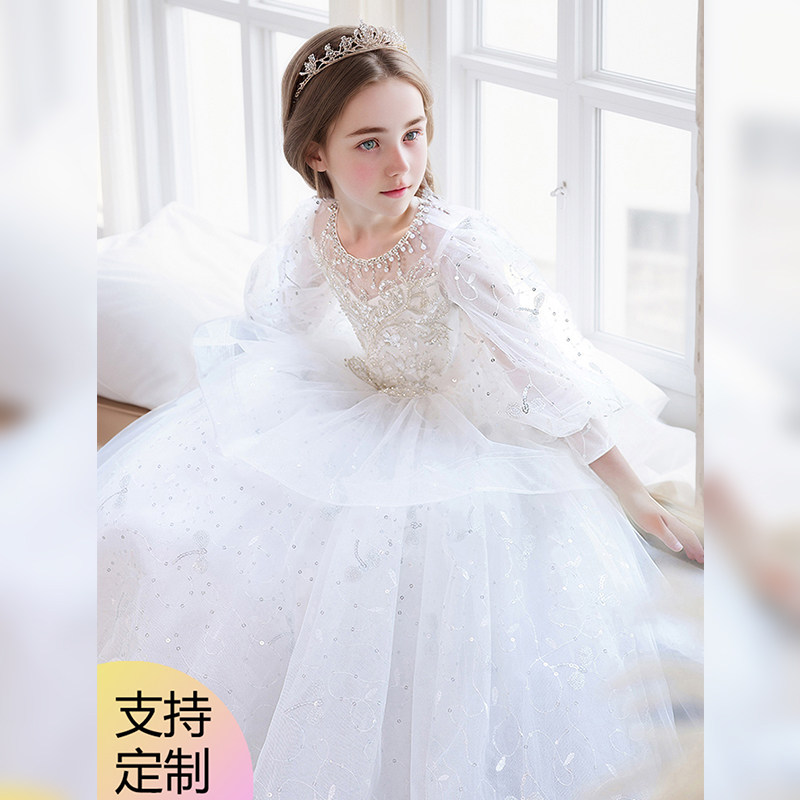 儿童轻奢钢琴诗歌朗诵礼服裙图片