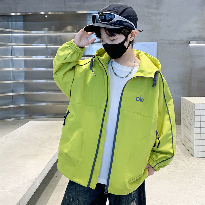 巴拉巴柆男童秋季连帽夹克外套2025新款儿童帅气潮流中大童秋装