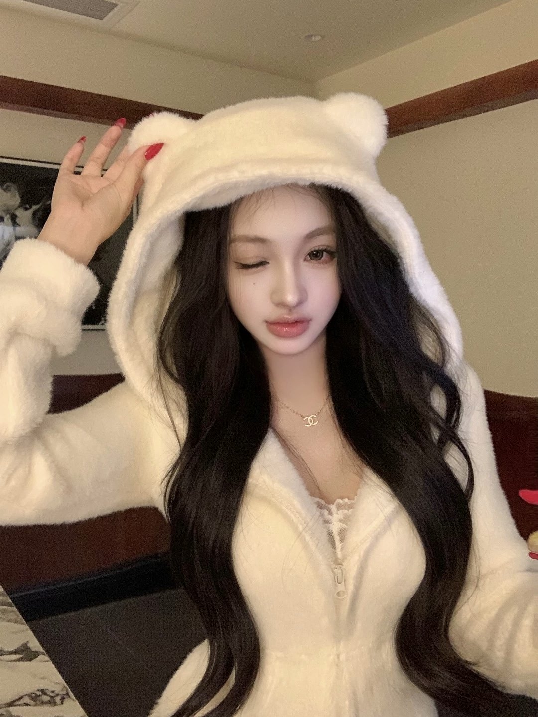 秋冬甜辣妹连帽短款卫衣外套女