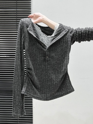 2025新款蕾丝拼接内搭打底衫