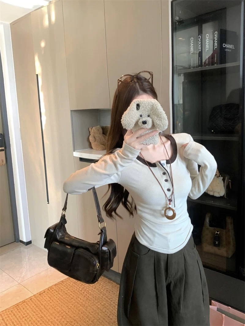 常规加厚拼接冬季修身纯色青春