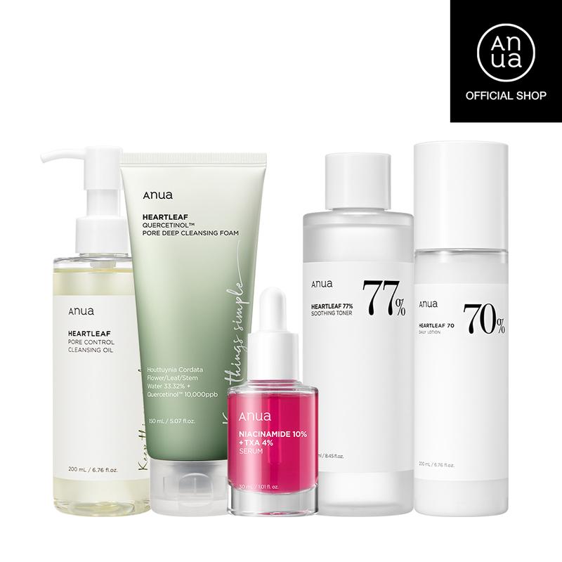 Anua五件套 anua77水 精华洗面奶卸妆油toner serum oil cleanser