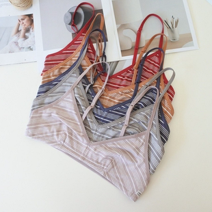 将松弛，高级，简洁性感进行到底~韩单纯元三角杯舒适软薄文胸