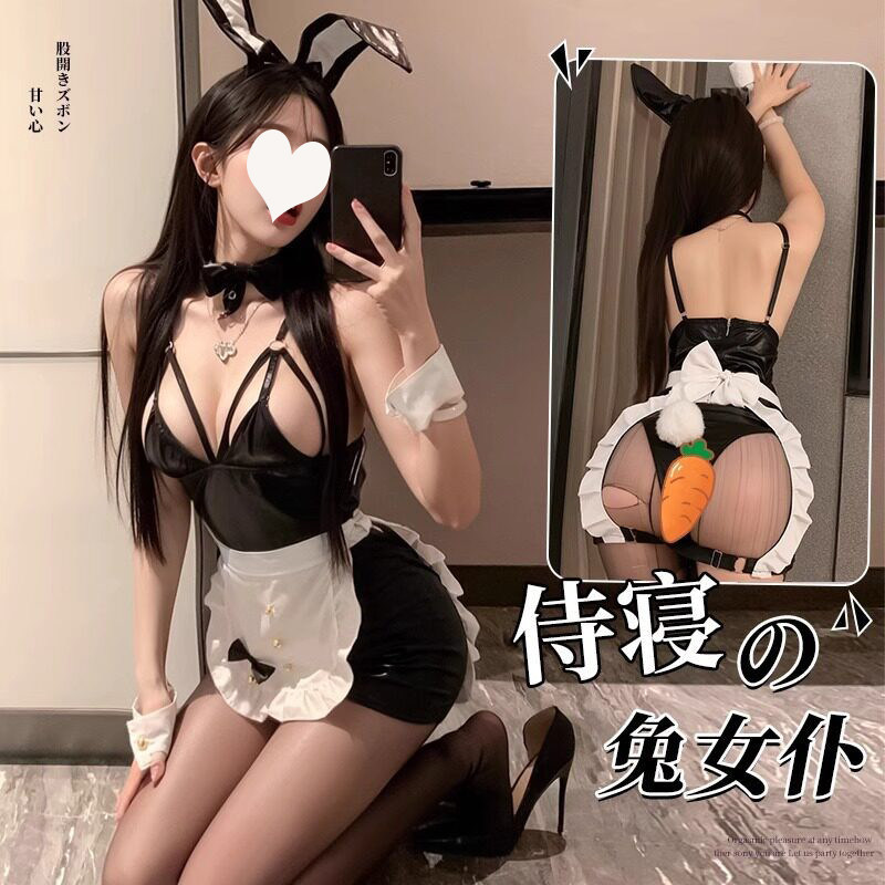 悄趣内衣制服角色扮演情取性感睡衣禁欲系床上cos兔女郎服装qqny
