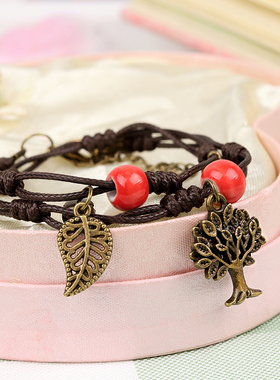 ins原创文艺风铃铛陶瓷韩版手串