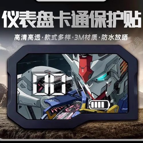 适用台铃超能S苍穹电动摩托车液晶仪表盘屏幕动漫个性保护套贴膜