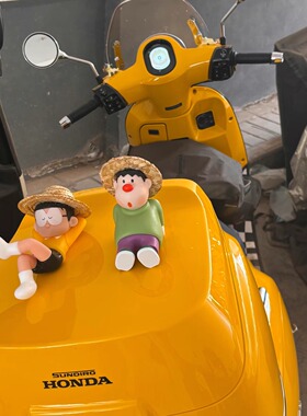 适用新大洲本田NS150LA尾箱立体大熊胖虎装饰摆件摩托车可爱公仔