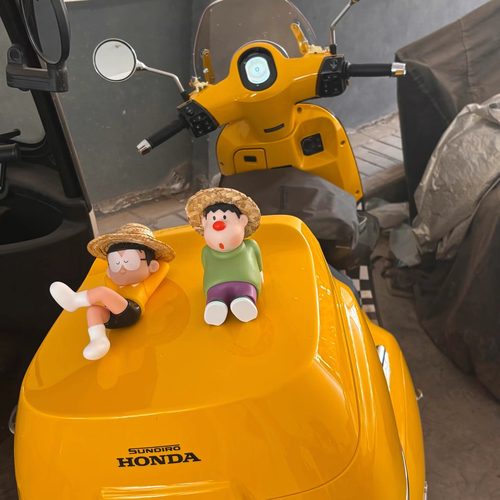 适用新大洲本田NS150LA尾箱立体大熊胖虎装饰摆件摩托车可爱公仔