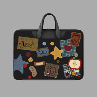 2026新款笔记本手提电脑包适用苹果macbook air14男女华为matebook13联想华硕pro15.6戴尔16寸ipad内胆公文包