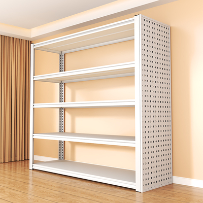 洞洞板置物架靠墙货架多层落地家用仓储角钢陈列架客厅地下置物架