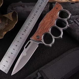 折叠拳套小刀虎指多功能车载破窗器户外防身军刀拳扣四指手撑子刀