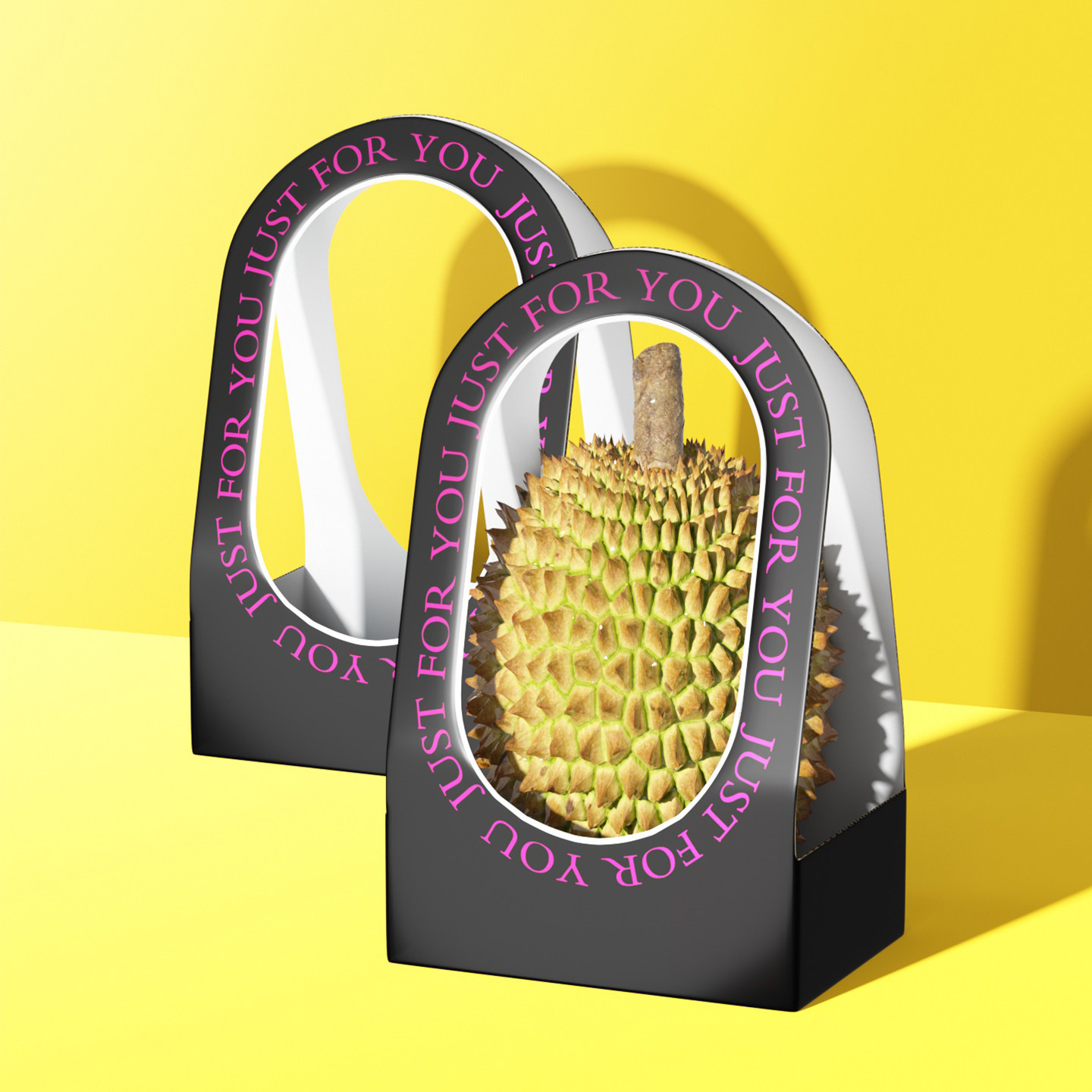 高档榴莲手提袋猫山王包装盒礼盒金枕头包装纸袋水果空盒子定制