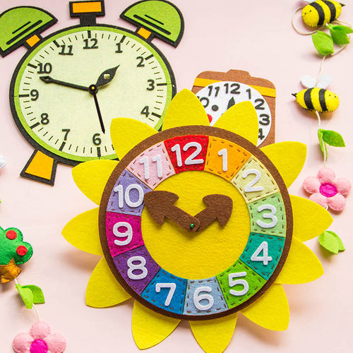 时间认知diy幼儿园早教钟表玩具