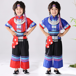 苗疆男孩儿童演出服少数民族男童苗族瑶族侗族服摄影写真幼儿园春