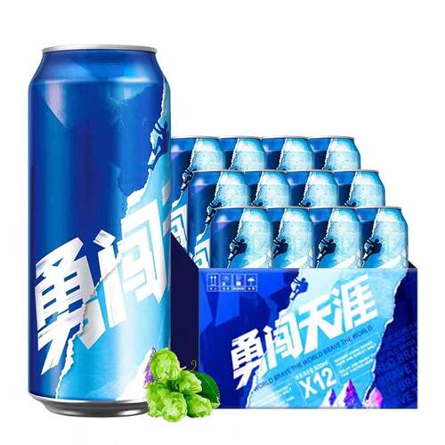 勇闯天涯500ml*24罐啤酒8°P