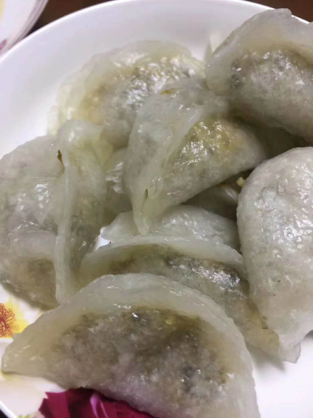 正宗东北饺子农家手工自制水晶蒸饺素馅粉面速冻水晶蒸饺1份包邮