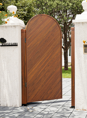 户外院子栅栏门庭院篱笆门别墅围墙门花园入户小矮门实木民宿大门