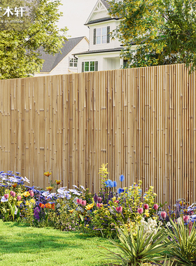 室外栅栏围栏别墅庭院防腐竹篱笆围墙护栏户外花园竹子隔断墙屏风