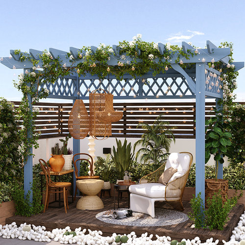 优木轩木屋凉亭葡萄架防腐木