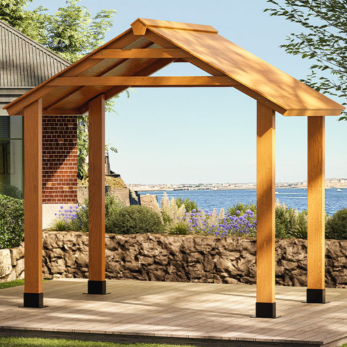 顶楼露台木制凉亭花园简易木亭子