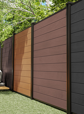 塑木围栏隔断别墅院子围墙防腐木护栏户外庭院栏杆花园篱笆木栅栏