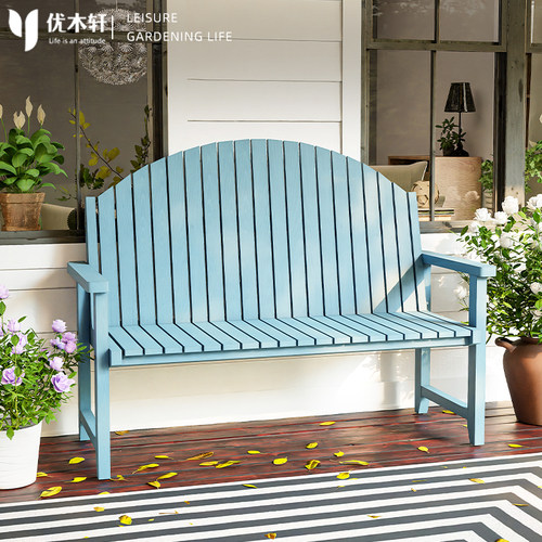 户外长椅实木靠背长条凳子公园椅